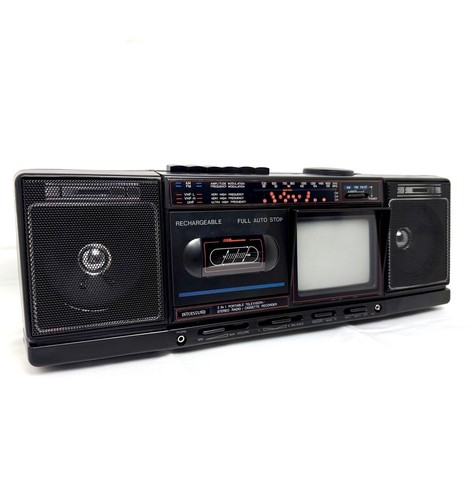 Retro boombox ghettoblaster - -,