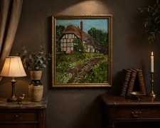 Dipinto olio originale casetta