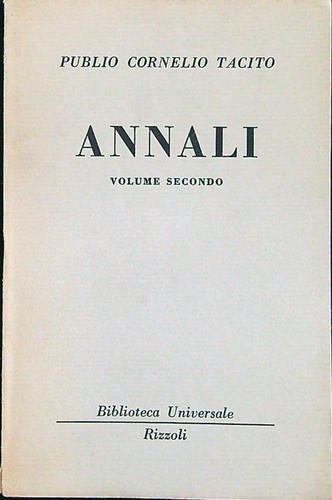 Annali volume secondo tacito - annali,