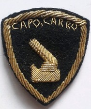 Scudetto Distintivo Omerale Capo Carro ricamato. Esercito Artiglieria Carristi