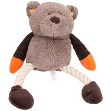 Mister Twister Corda Teddy Colorata Peluche Giocattolo per Cani con Cigolio 11x12x32cm