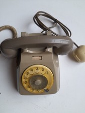 TELEFONO FISSO SIP DISCO ROTELLA ANNI 80 '90 GRIGIO COME DA FOTO TUTTO ORIGINALE