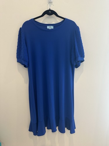Cece blue solid chiffon - blue,