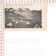 A9152 MILITARE 1905 ALPINI IN MONTAGNA AL GRAN RAPPORTO ACCAMPAMENTO TENDA