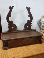 Toilette Trucco In Legno Noce D' Epoca