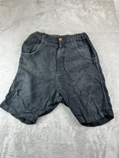 Bermuda uomo 10sei0otto denim nero piatto davanti basso all'uncinetto taglia media