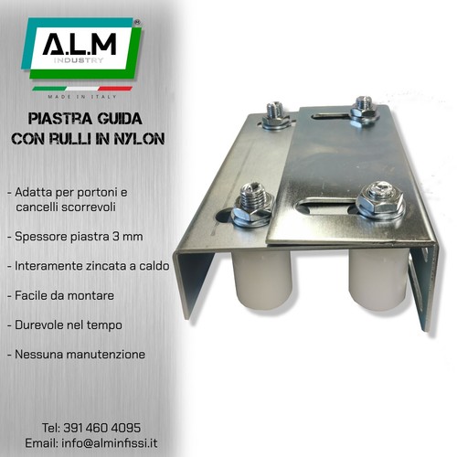 Piastra guida reg con rulli - 4,