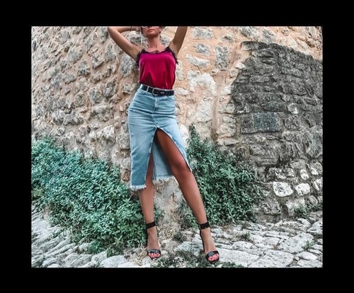Top elegante colore - di,