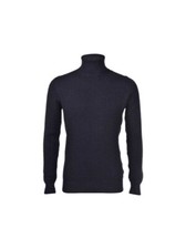 Maglia dolcevita Gran Sasso in pura lana merino con lavorazione a micro trecc...