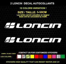 2 LONCIN adesivi decalcomania