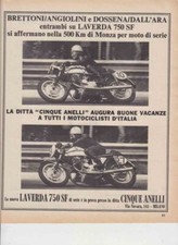 advertising Pubblicità MOTO LAVERDA 750 SF 1970 MOTOSPORT MOTOITALIANE EPOCA
