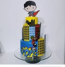 Torta finta festa compleanno eventi Marvel personalizabile