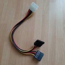 Cavo Alimentazione Adattatore Da Molex Ide Parallel Pata A 2 Sata Serial Ata HDD