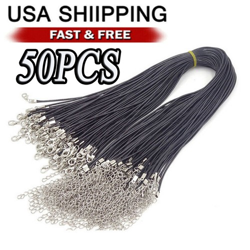 50pcs nero cerato collana - 50pcs,