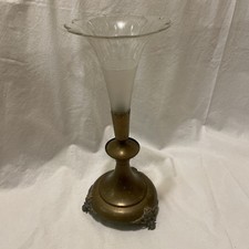 Vaso in Ottone Liberty e vetro