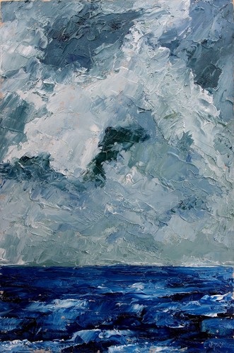 Paesaggio marino tempesta