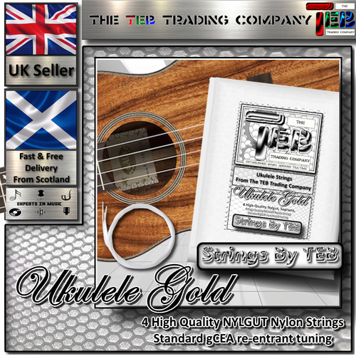 Strings teb ukulele - strings, gold