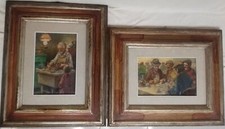 Ernesto Scudiero OLIO SU TELA LOTTO 2 QUADRI Ciabattino Personaggi 20x30 dipinto