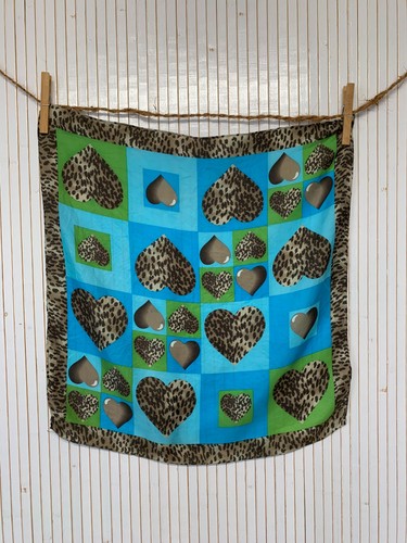 Foulard carré soie vintage - carré, de