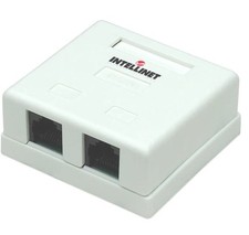 Presa a muro 2 prese RJ45 cat