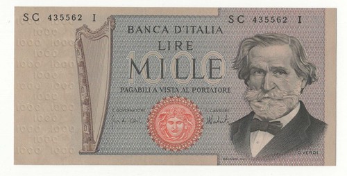 1000 lire giuseppe verdi - lire, ii