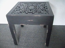  Tavolino Portafiori Ornamento Legno di Abete - Nero Shabby Chic Gutmann C