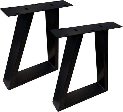 Piede tavolo bankkufe nero - 2x,