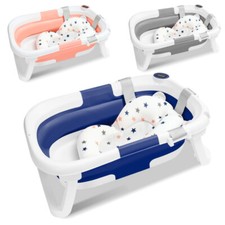 Baby Badewanne Faltbare Babybadewanne Babywanne mit Shampoobecher Tub