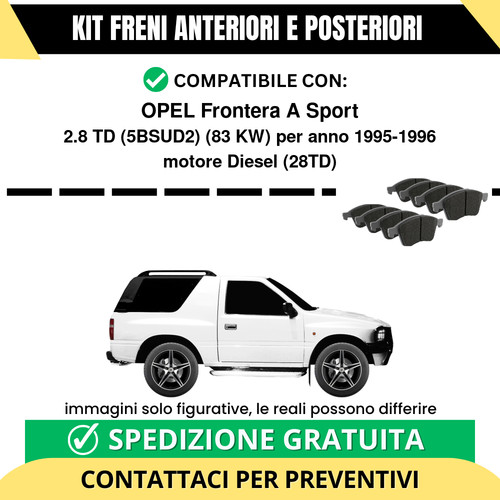 Pastiglie freno ant post - ant, +