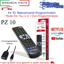 Kit 10 Telecomandi Programmabili Made For You 4 in 1 Con Programmatore
