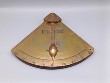 Antico Clinometro Inclinometro Nave Indicatore Legno Ottone Marino primi 1900