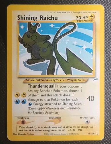Shining raichu neo destiny - raichu,