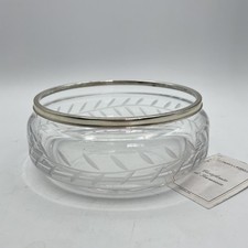 Antica ciotola porta bon bon in Argento 800 Cristallo vetro serigrafato anni 70