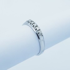 Anello Veretta in Oro 18kt con 5 Diamanti Certificati 0.15ct Totali - Modello (F