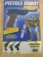 PUBBLICITA' ADVERTISING TRANSFORMERS PISTOLA ROBOT WALTHER P.38