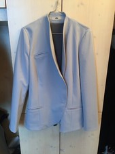 IXOS MALLONI LUSSO GIACCA GRIGIO CHIARO ASIMMETRICA NUOVA NEW ORIGINALE 44 IT