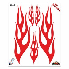 Adesivi Stickers Fiamme Rosse