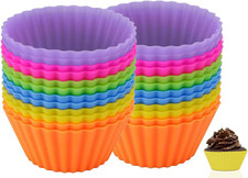 Stampo per Muffin in Silicone, Stampi Da Forno in Silicone Riutilizzabili, Stamp