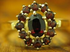 Anello In Oro Giallo 8Kt 333 Con 1,81Ct Di Granato Cluster / 3,1G / RG 56