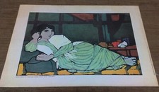 DOMENICO CANTATORE  LA GRANDE ODALISCA  STAMPA VINTAGE