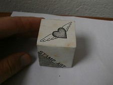 *** Timbro stampo legno "Cuore con ali di angelo " Made in Germany Rader  ***