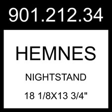 IKEA HEMNES Nightstand Black-brown  18 1/8x13 3/4" 901.212.34