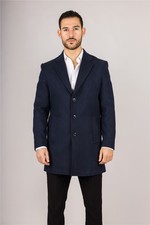 Uomo misto lana - lana, navy