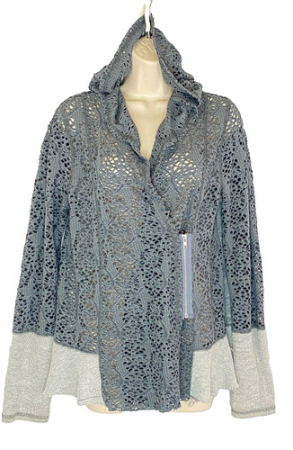 Felpa grigia pizzo - , con