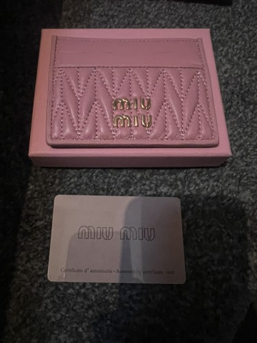 Miu matelasse nappa card - miu,