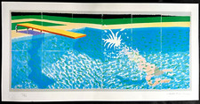 David Hockney da un dipinto