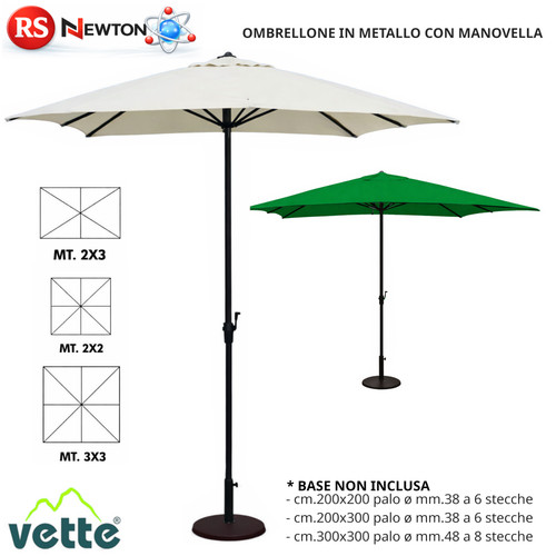 Ombrellone giardino 2x2 - ombrellone, da