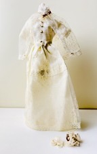 Barbie Abito da Sposa “Avorio” Vintage Handmade Anni 60 - Senza Etichetta -