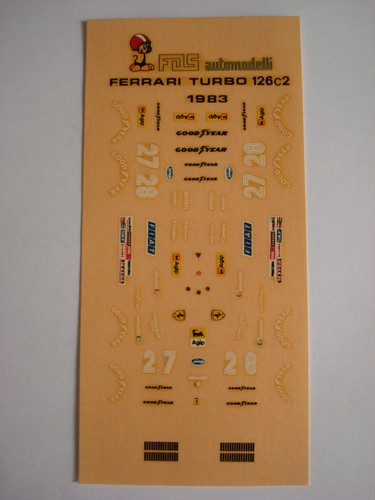 Decal ferrari 126 turbo - f1,