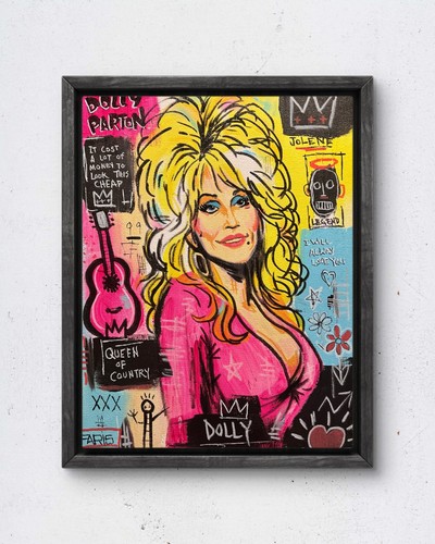 Faris art dolly parton 11x14 - faris, art-dolly